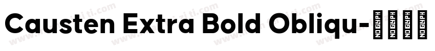 Causten Extra Bold Obliqu字体转换
